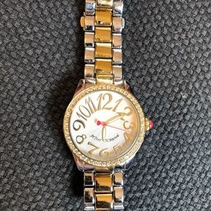 Betsey Johnson two toned watch.